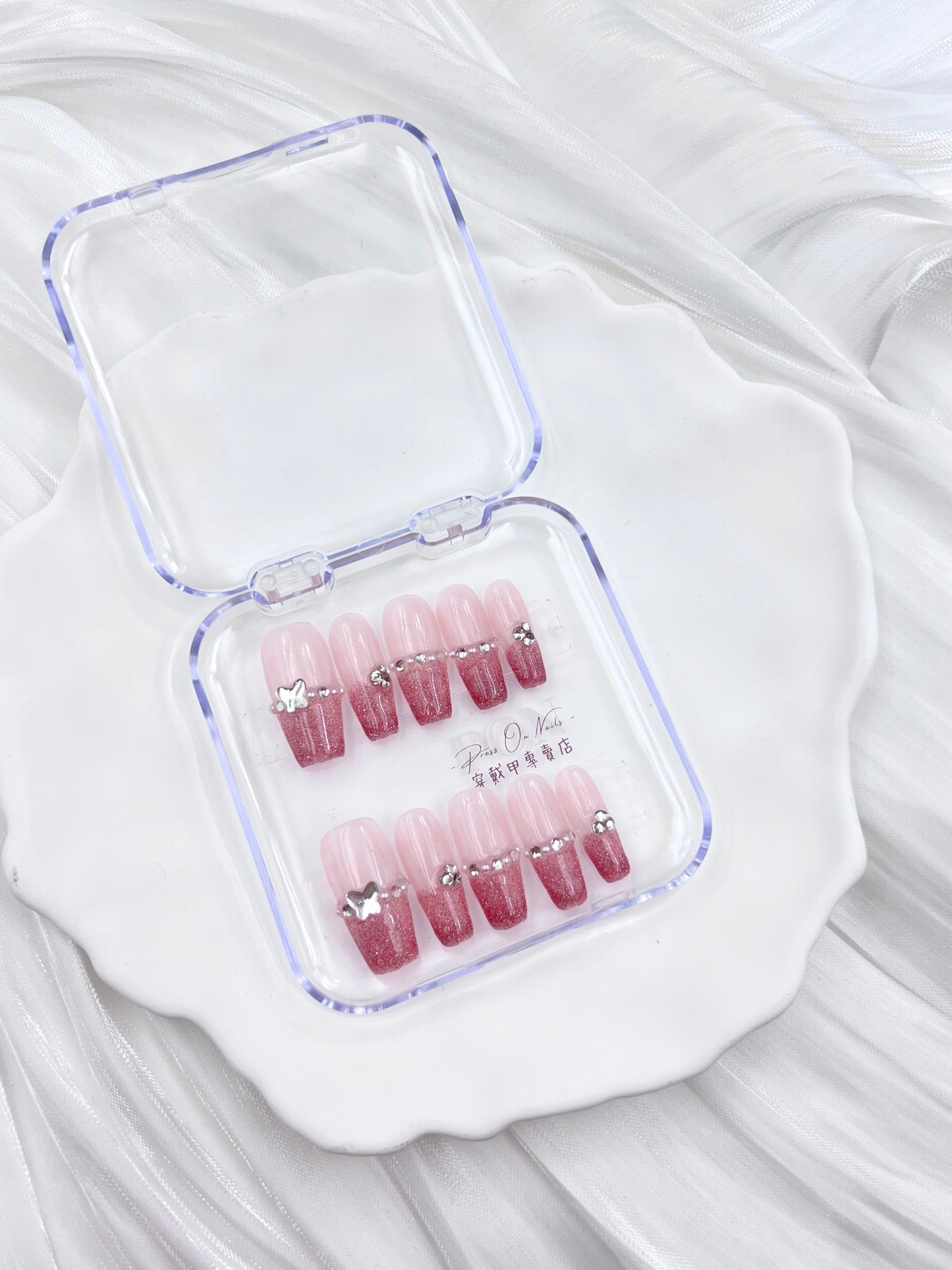 P324 粉彩法式穿戴甲