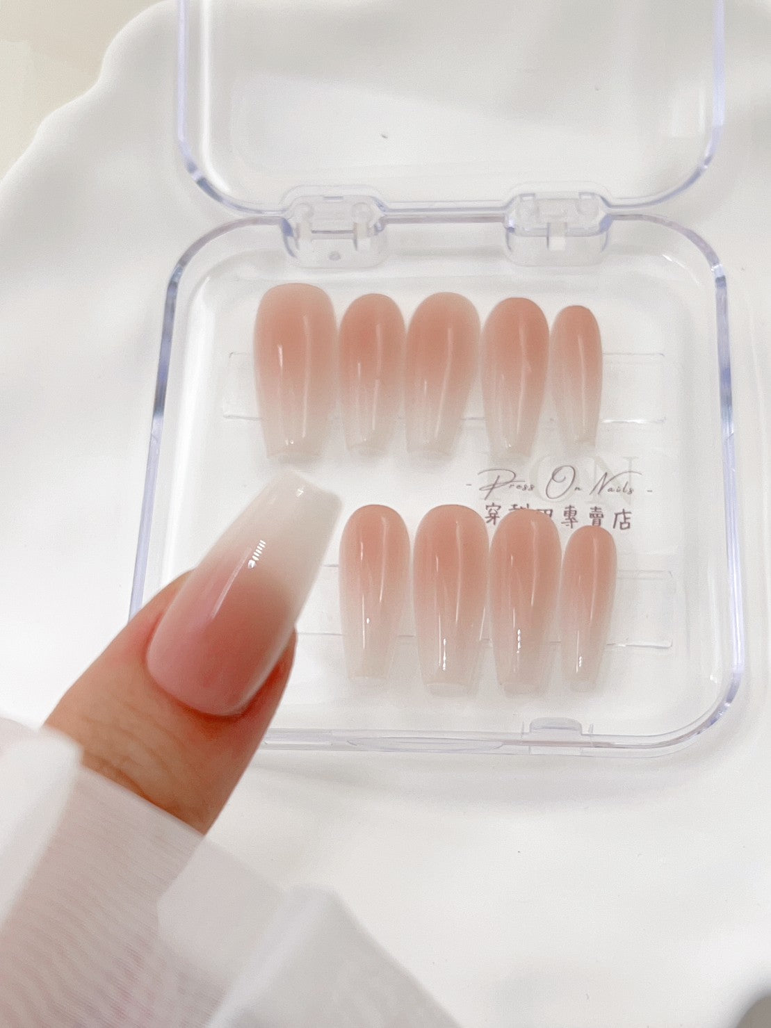 M132杏色漸變 純手工穿戴甲