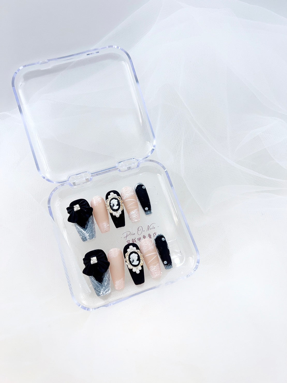 P26 霧面油畫公主穿戴甲 長梯穿戴甲