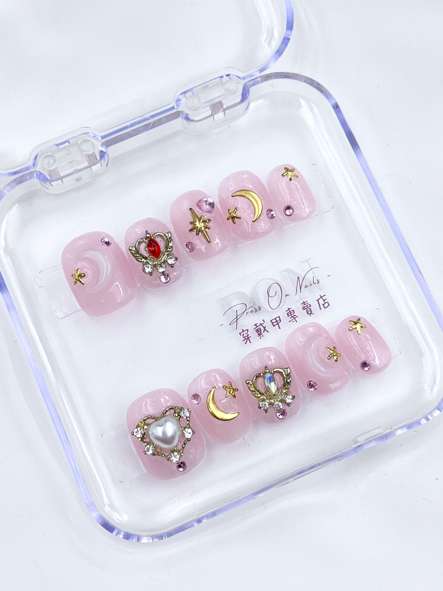 P407 Ice-clear Sailor Moon  Purely Handmadepress on nails
