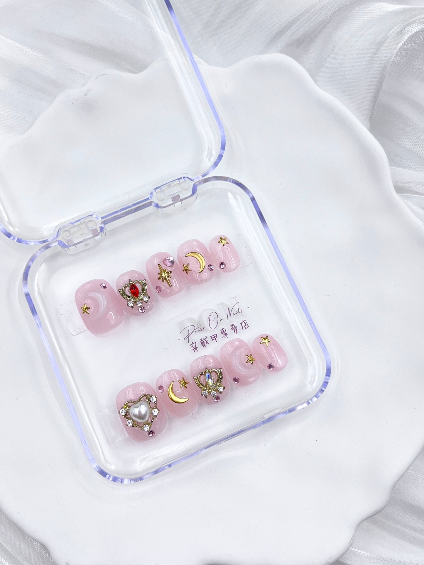 P407 Ice-clear Sailor Moon  Purely Handmadepress on nails